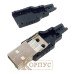 Роз'єм штекер USB 4 в розбірному корпусі