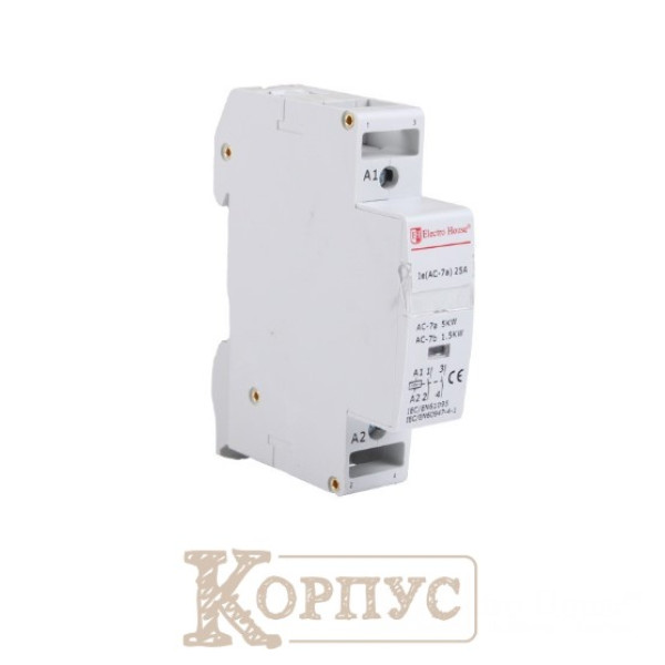 Контактор модульний 1P 25A 220-230 В, 2 нормально відкриті контакти EH-MK-21