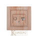 Розетка комп'ютерна 1х8P8C Enzo біле дерево EH-2114-WW
