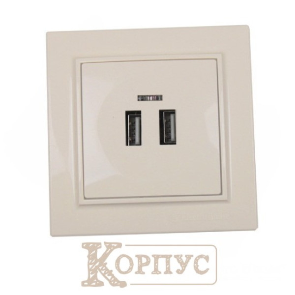 Розетка USB (2 порти) 2A Enzo EH-5320-LT