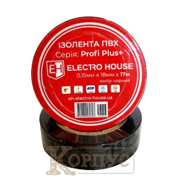 Ізоляційна стрічка чорна 17 м EH-AHT-1812