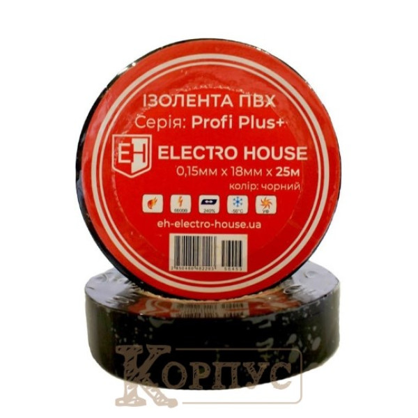 Ізоляційна стрічка чорна 25 м EH-AHT-1828