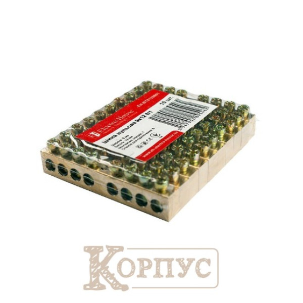 Шина нульова 8х12 мм² 8/1, 1 отвір EH-BT8120801