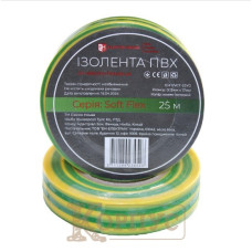 Ізоляційна стрічка жовто-зелена Soft Flex 25 м EH-PVCT-25YG