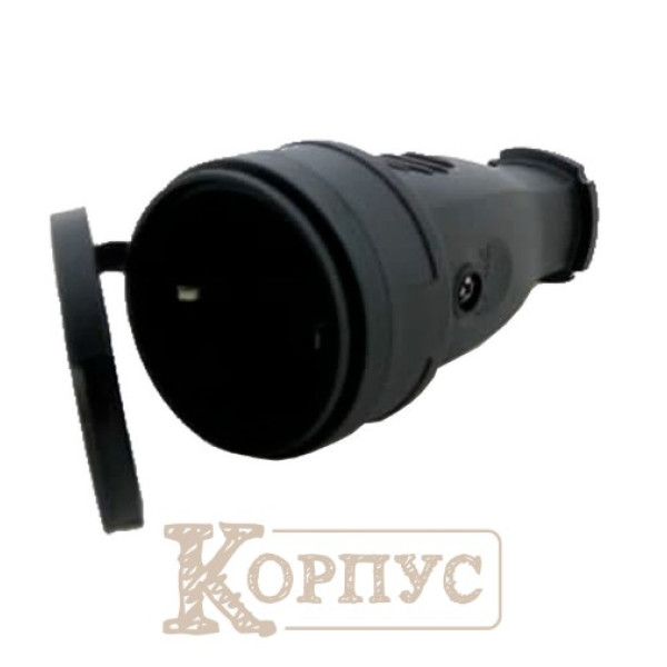 Гніздо із заземленням та кришкою каучукове Garant EH-RB-NC