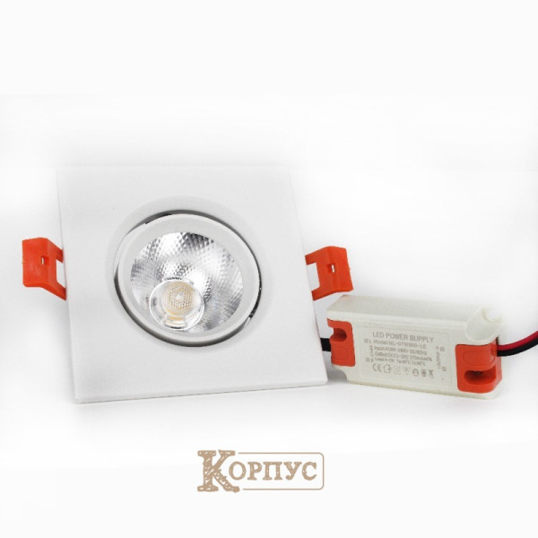 LED точковий світильник 5Вт стельовий 45° білий EH-CLM-02
