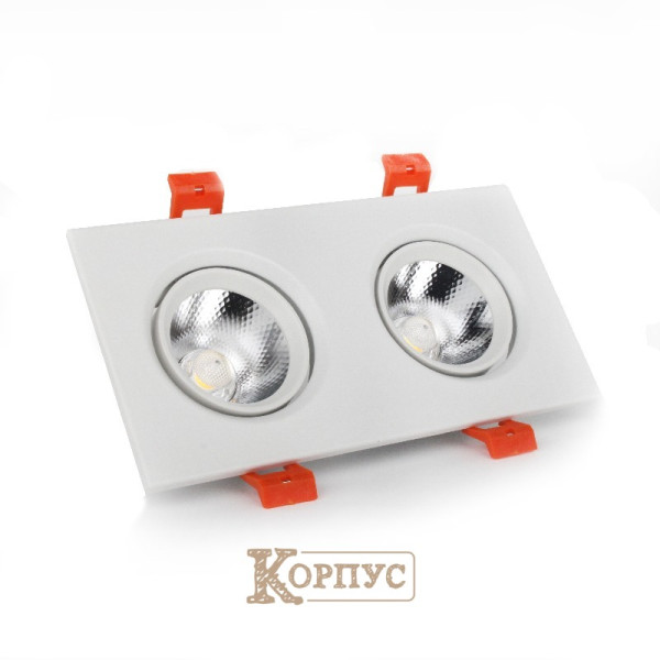 LED точковий світильник стельовий 5Wx2 білий EH-CLM-03