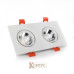 LED точковий світильник стельовий 5Wx2 білий EH-CLM-03