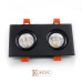 LED точковий світильник стельовий 5Wx2 чорний EH-CLM-04