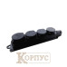 Колодка на 4 гнізда із заземленням та кришкою Garant EH-RB-W4