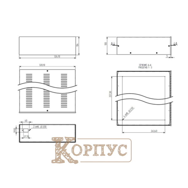Корпус металлический MB-21 серебро