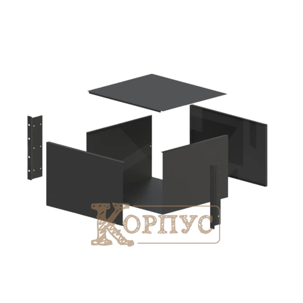 Корпус металевий 6U-370S в 19 стійку Rack Professional
