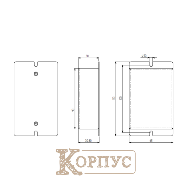 Корпус металевий з кріпленням MB-60 