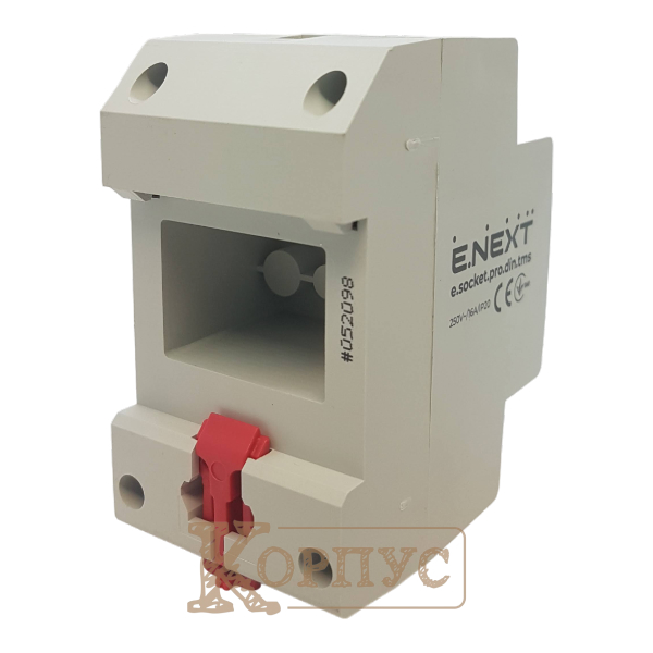 Розетка на DIN-рейку e.socket.pro.din.tms, 230 В, L+N+PE