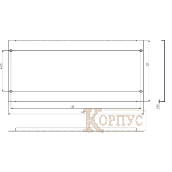 Панель заглушка 5U 19″