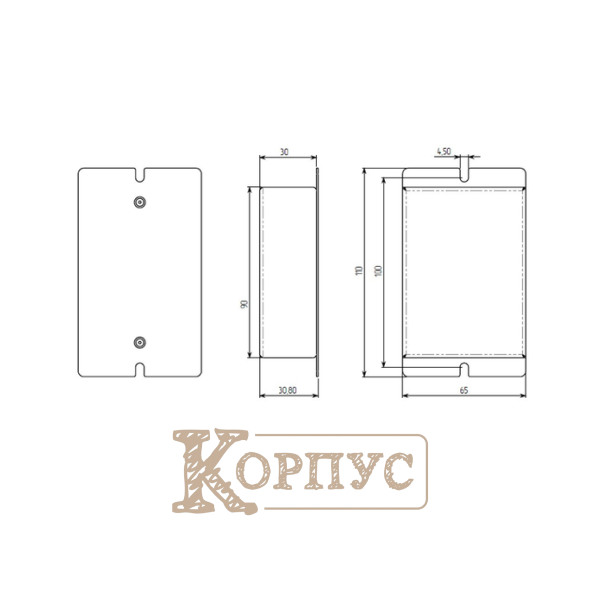 Корпус металевий з кріпленням MB-61 