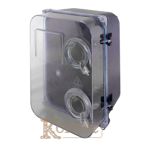Шкаф пластиковый e.mbox.stand.plastic.n.f3.прозр. под трёхфазный счетчик, навесной, с комплектом метизов